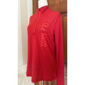 Ole Miss Rebels  Nike Women's Dri-FIT Quarter-Zip Pullover Jacket Size M Red